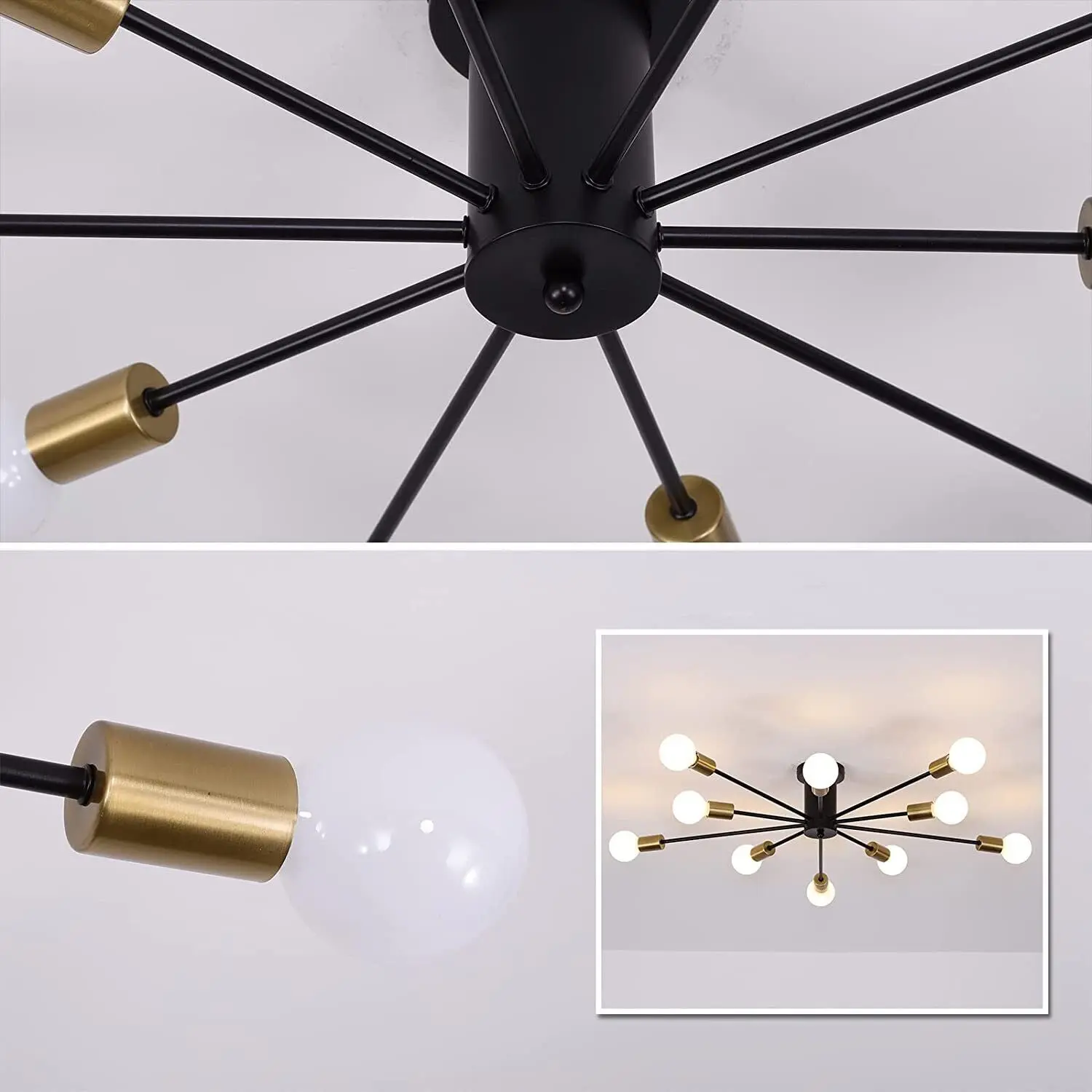 10 Bulbs Sputnik Dining Room Chandelier - Image 4