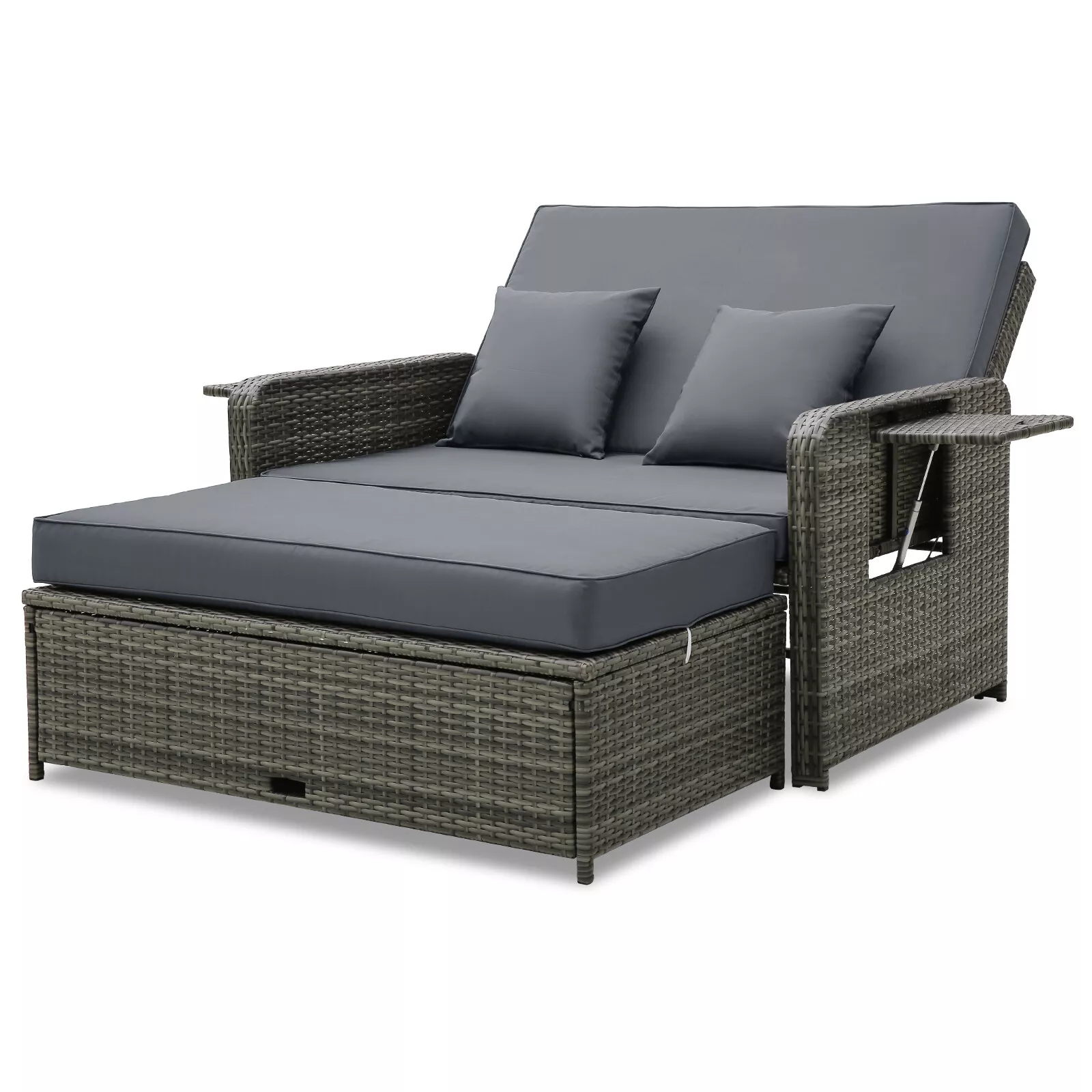 Archer Outdoor Patio Rattan Daybed - Image 3
