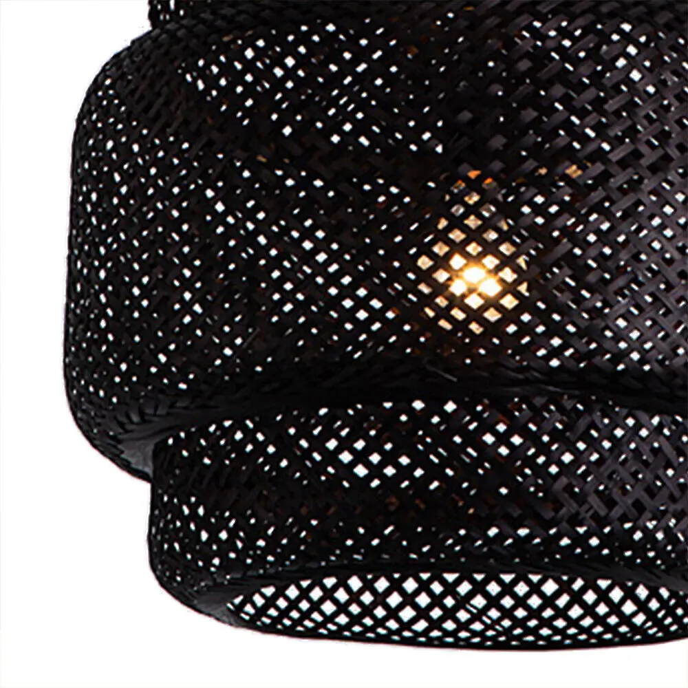 Black Bamboo Kitchen Pendant Light - Image 3