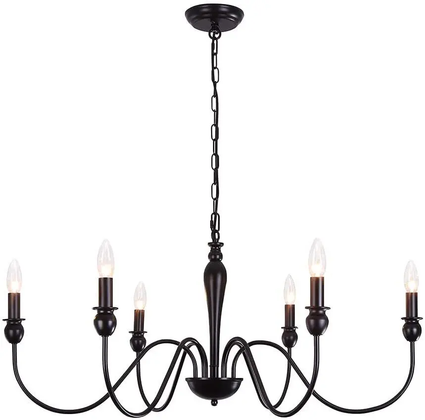 Candles Rustic Dining Room Chandelier - Image 3