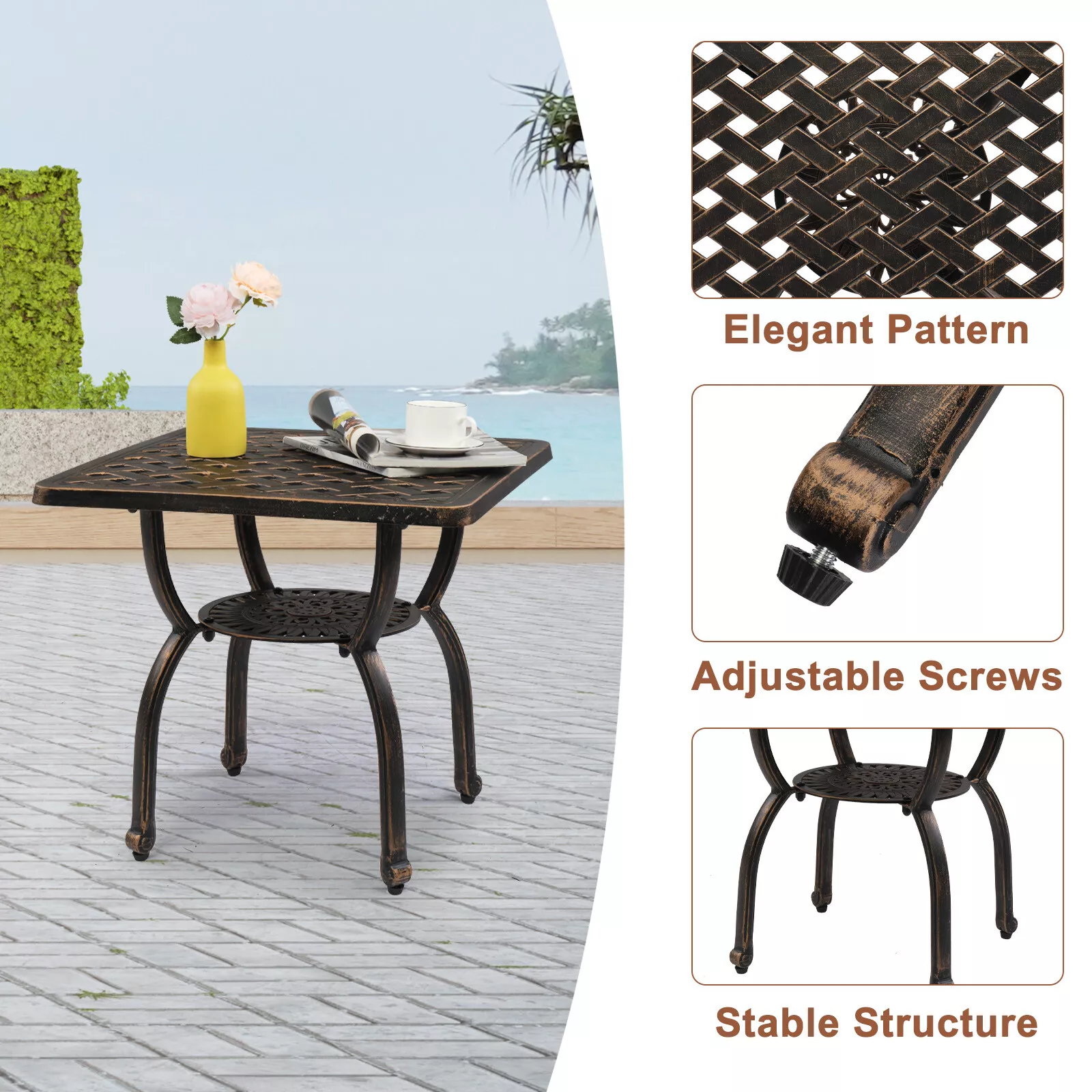 Dana Outdoor Patio Coffee Table - Image 3