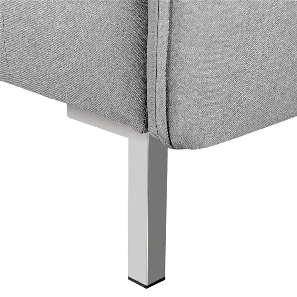 Gray Fabric Convertible Futon Sofa Bed - Image 6