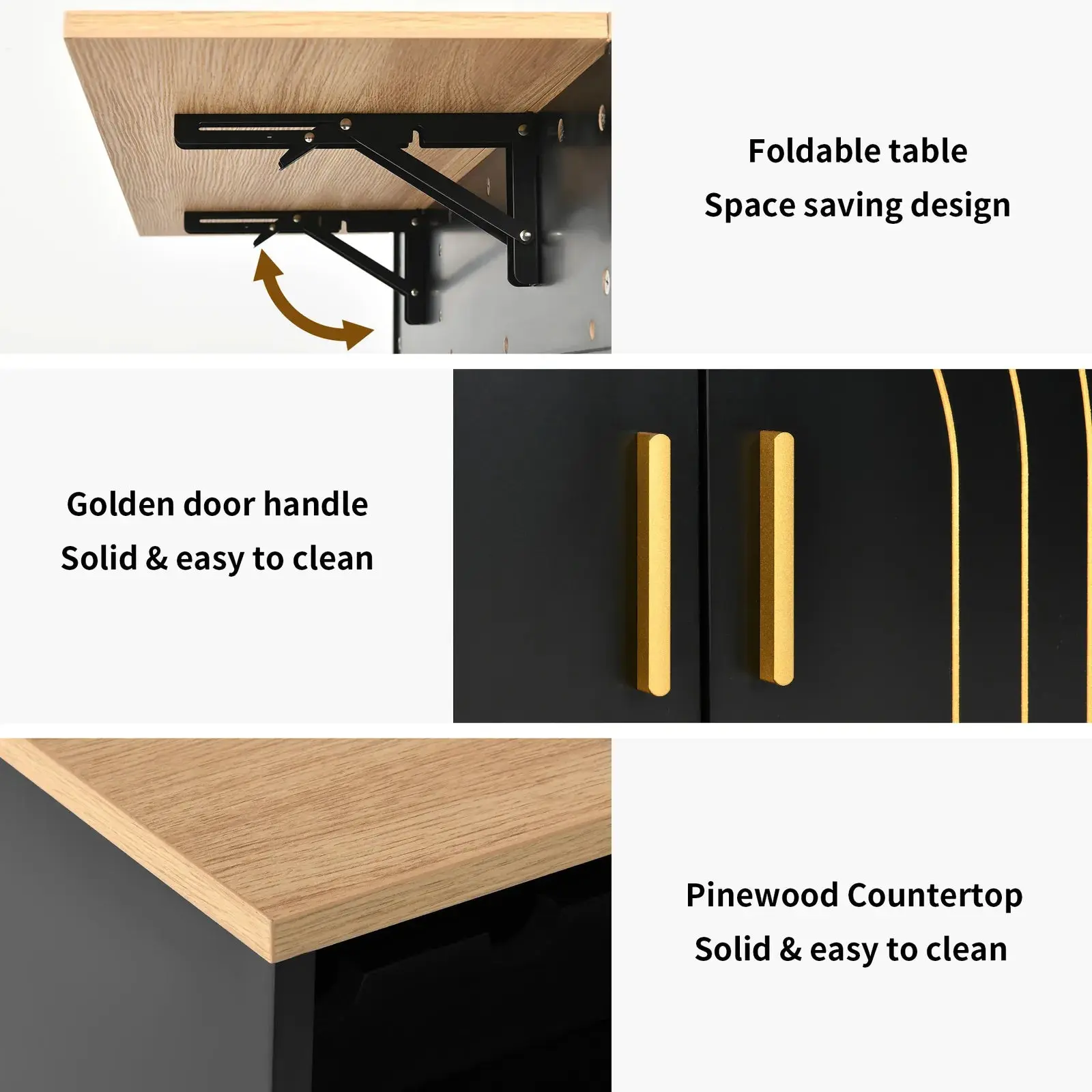 Grover Rolling Drop Leaf Kitchen Island Cart - Image 7