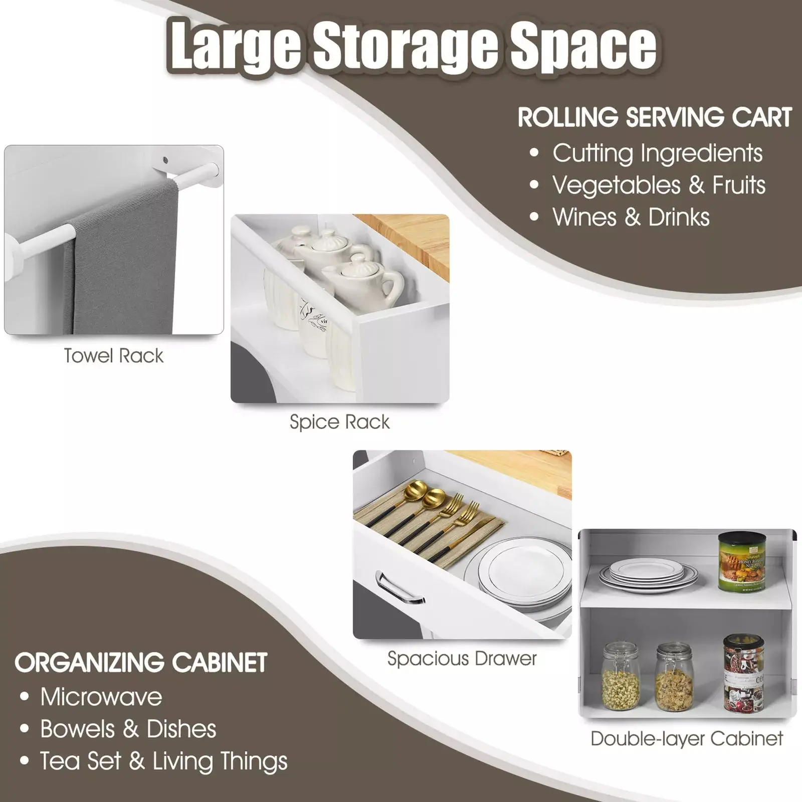 Hurst Small Rolling Kitchen Island - Image 7