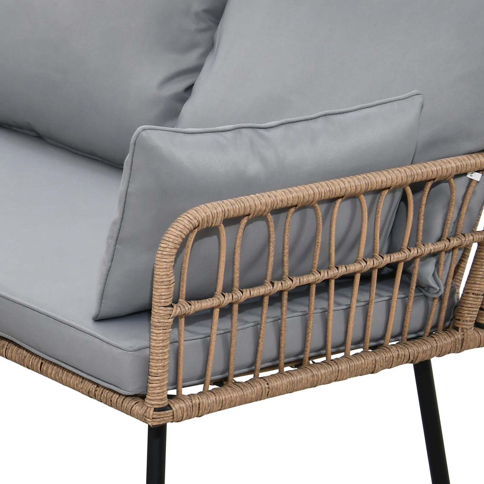 Kent Outdoor Patio L Shape Sectional Couch Set - Image 4