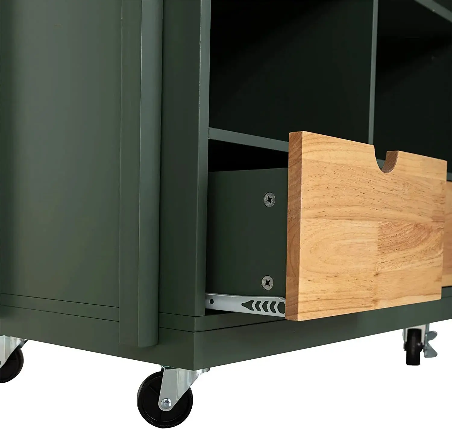 Kiera Rolling Kitchen Island Cart - Image 3