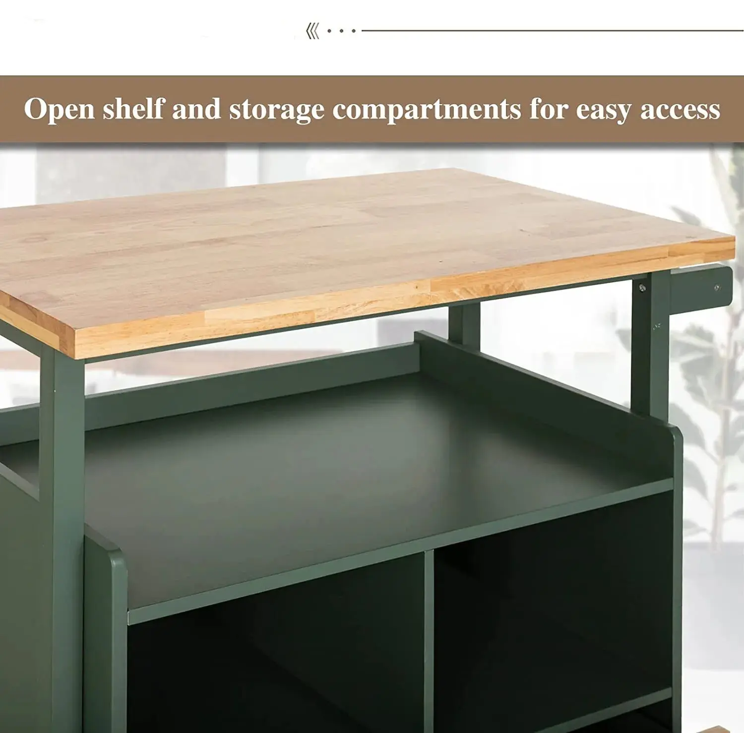 Kiera Rolling Kitchen Island Cart - Image 6