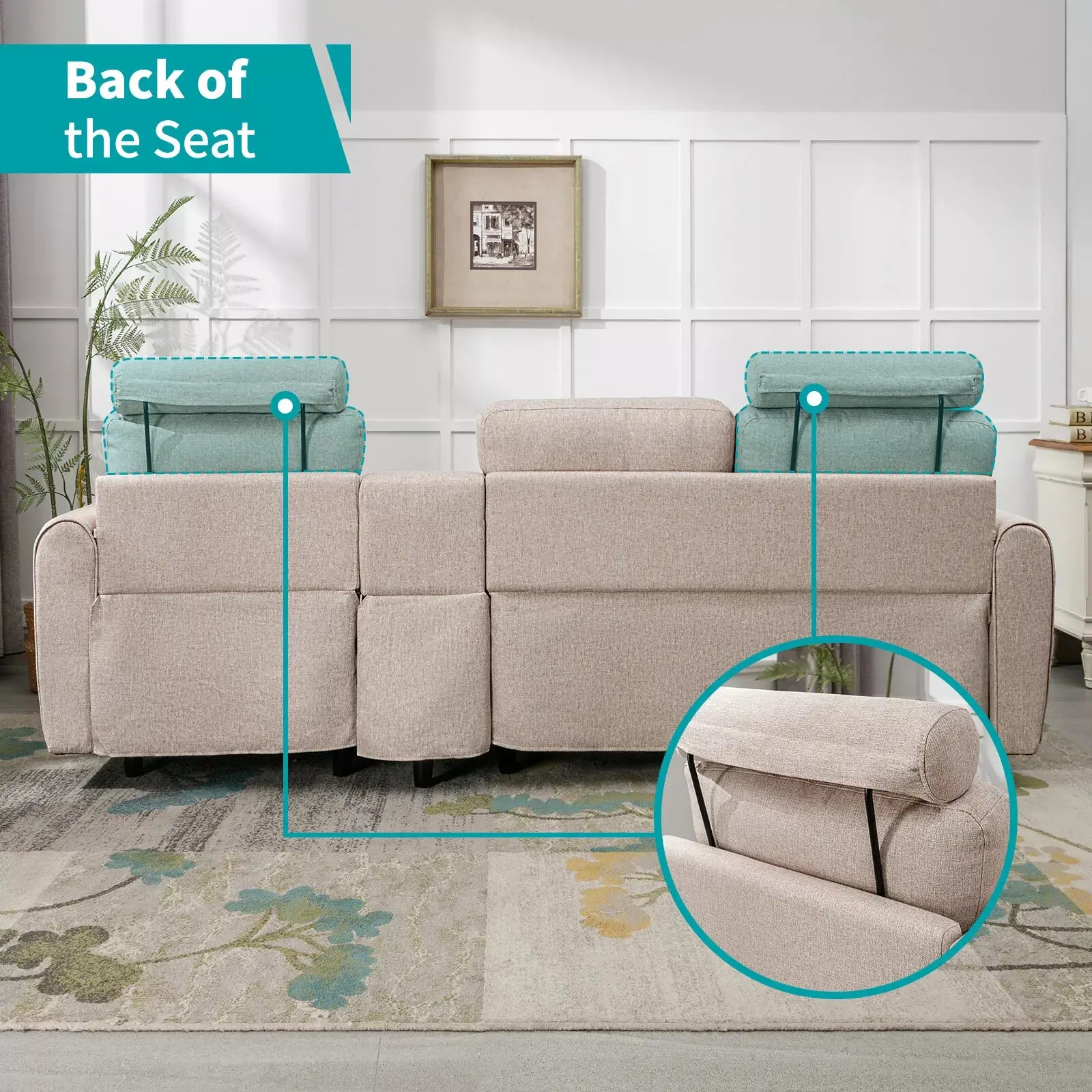 L Shaped Sectional Couch With Storage - Image 7