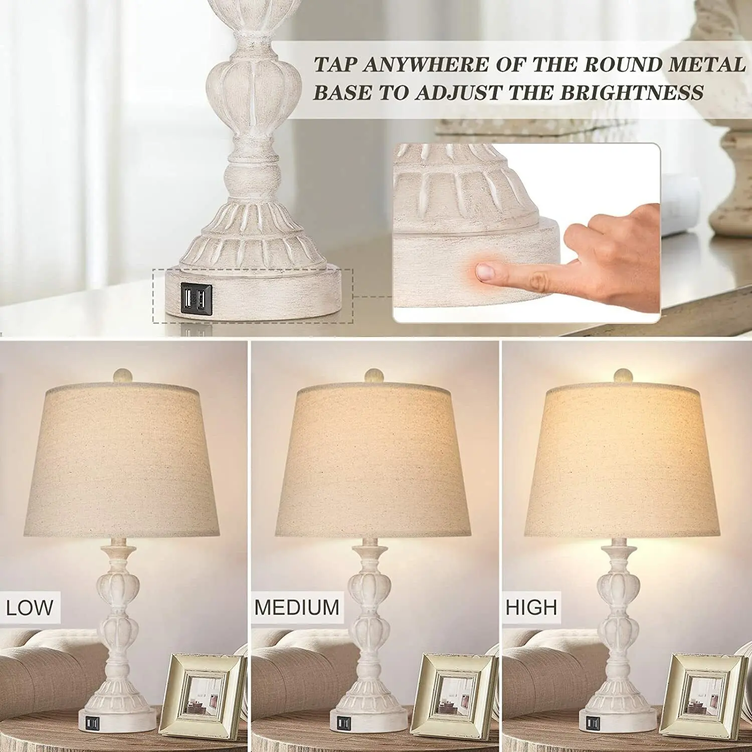 Linen Bedside Table Lamp (Set of 2) - Image 4