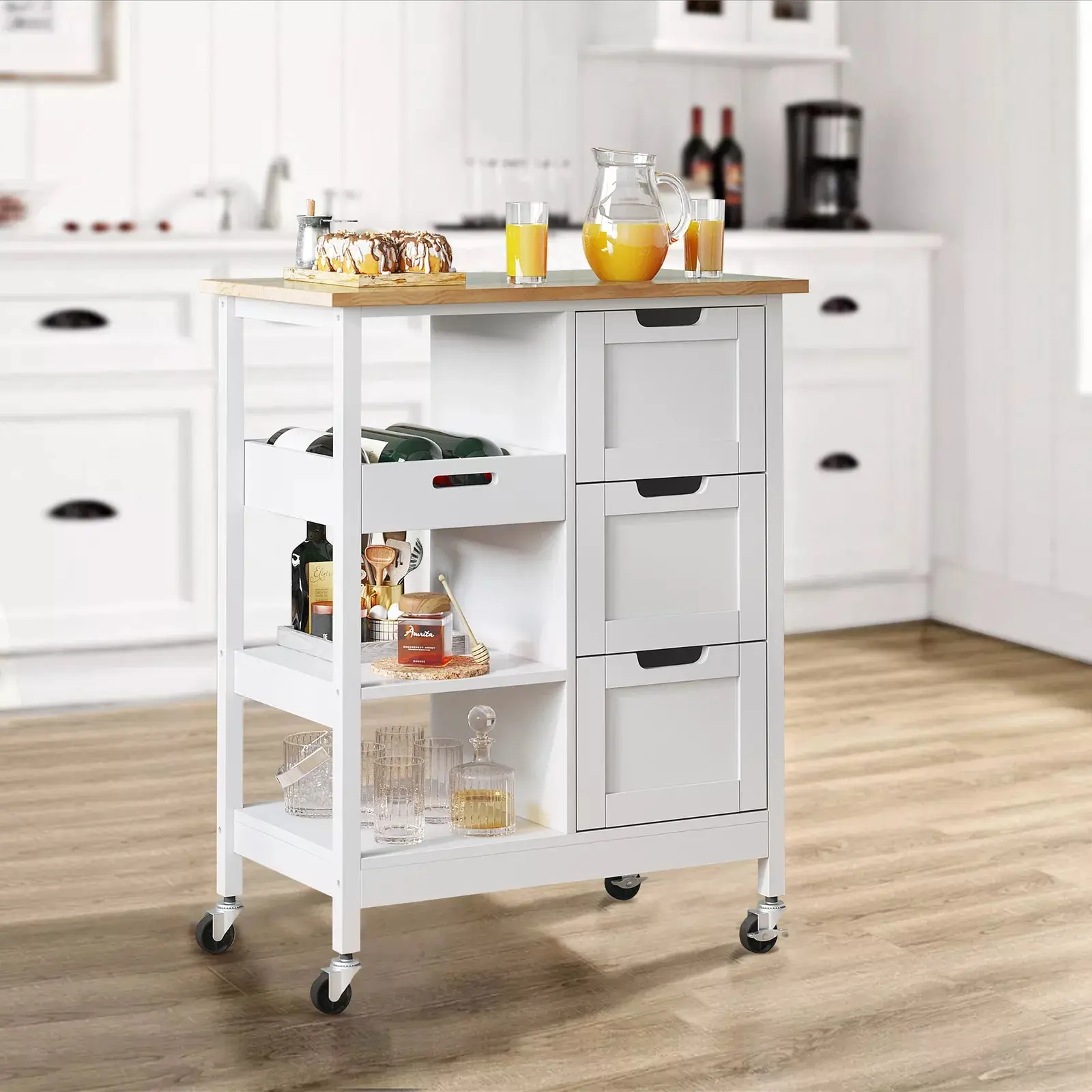 Mae Small Rolling Kitchen Island - Image 10