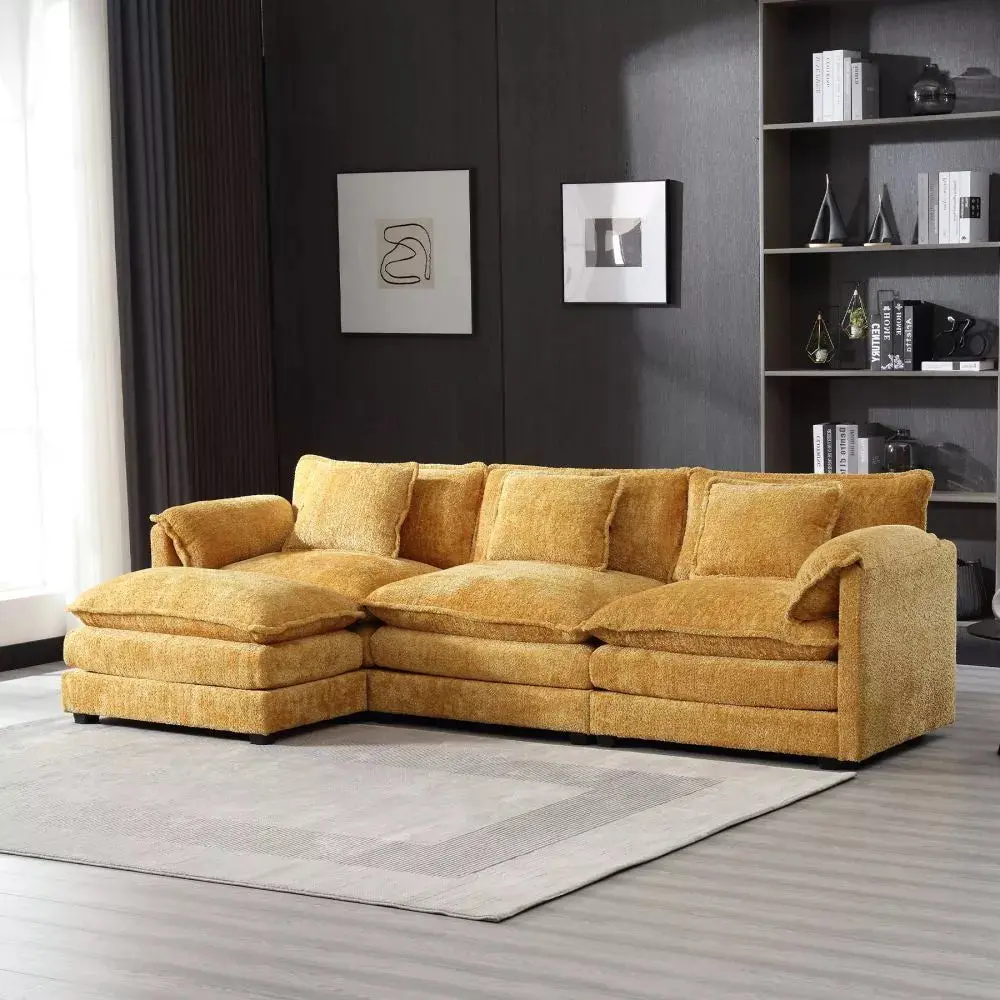 Memory Foam L Shaped Sectional Couch - Image 6