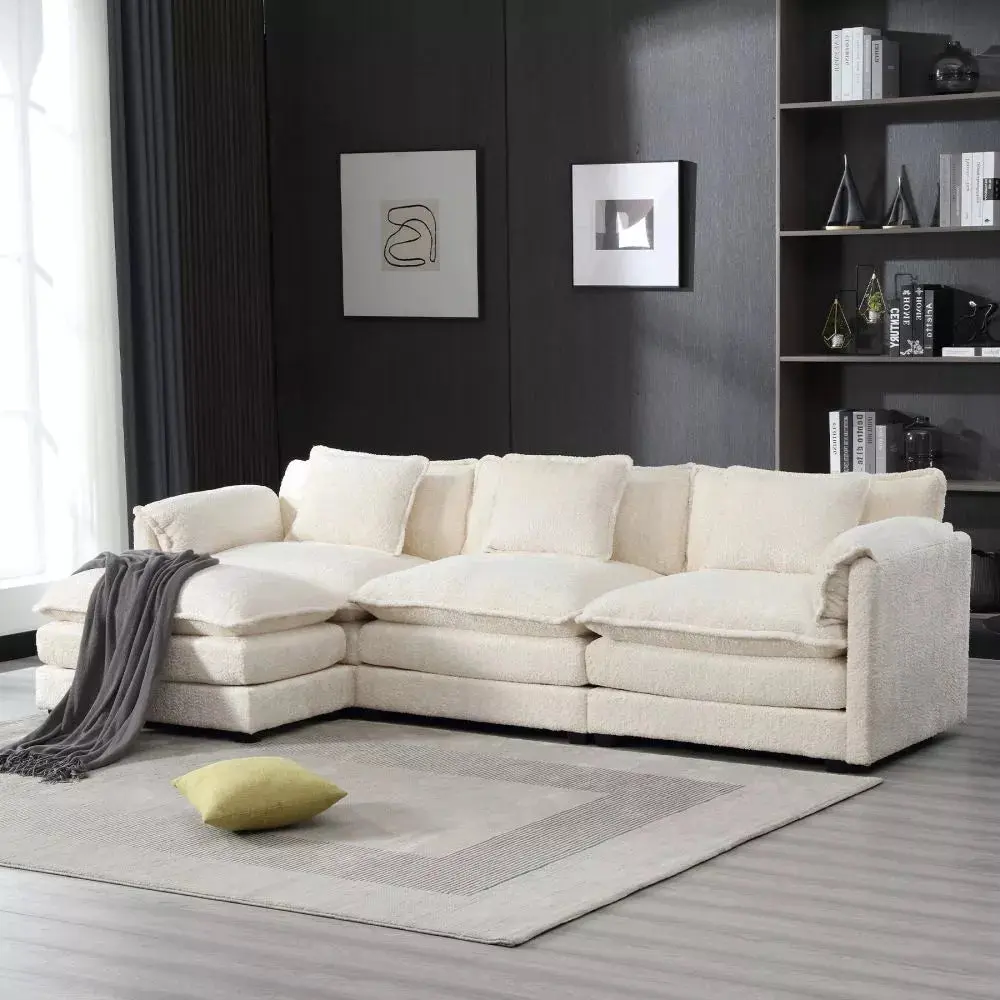 Memory Foam L Shaped Sectional Couch - Image 7