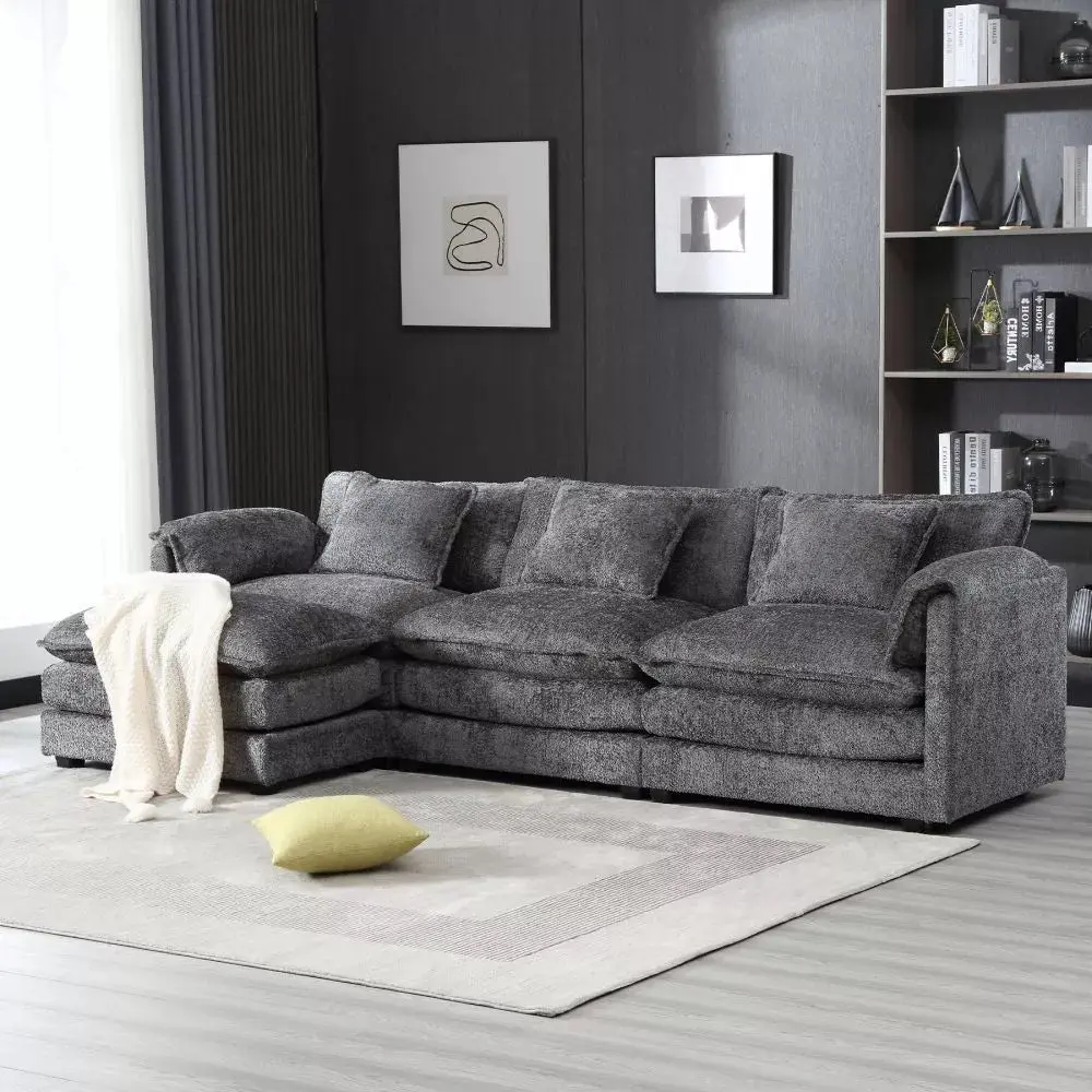 Memory Foam L Shaped Sectional Couch - Image 9