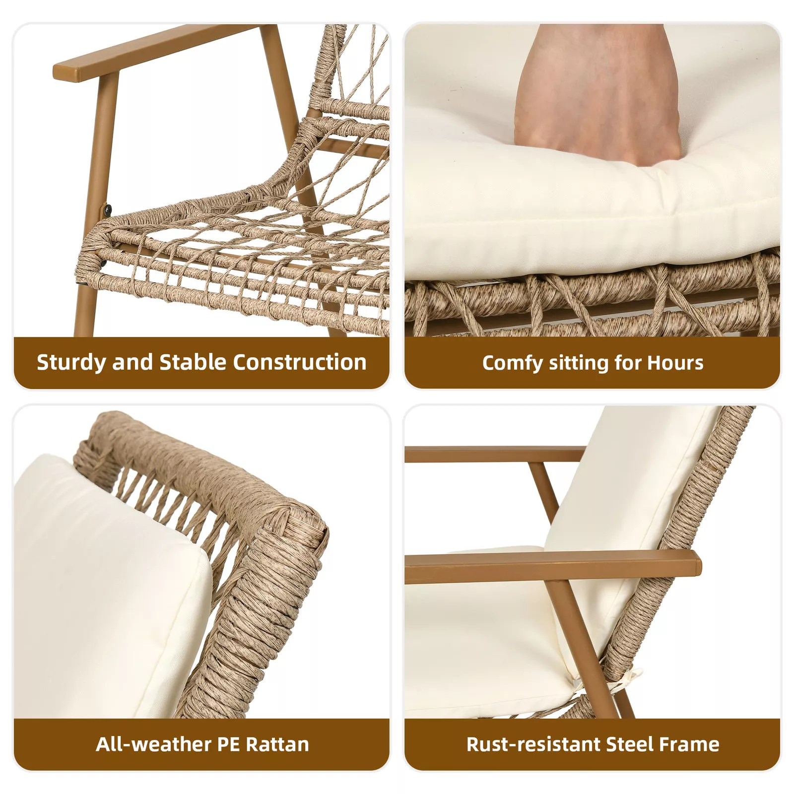 Meyer 5 Pieces Outdoor Patio Bistro Set - Image 4