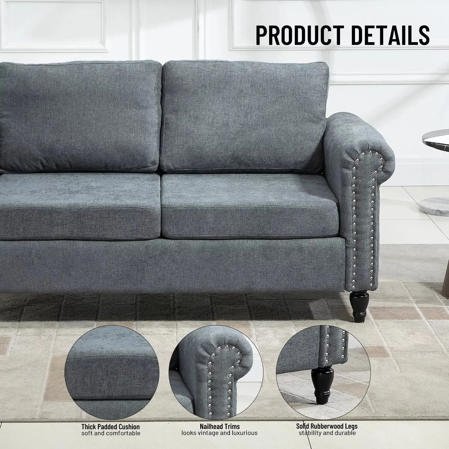 Mid-Century Loveseat Couch - Image 4