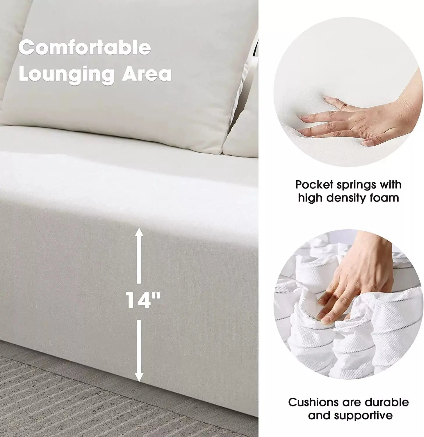 Modern Modular L Shaped Sectional Couch - Image 4