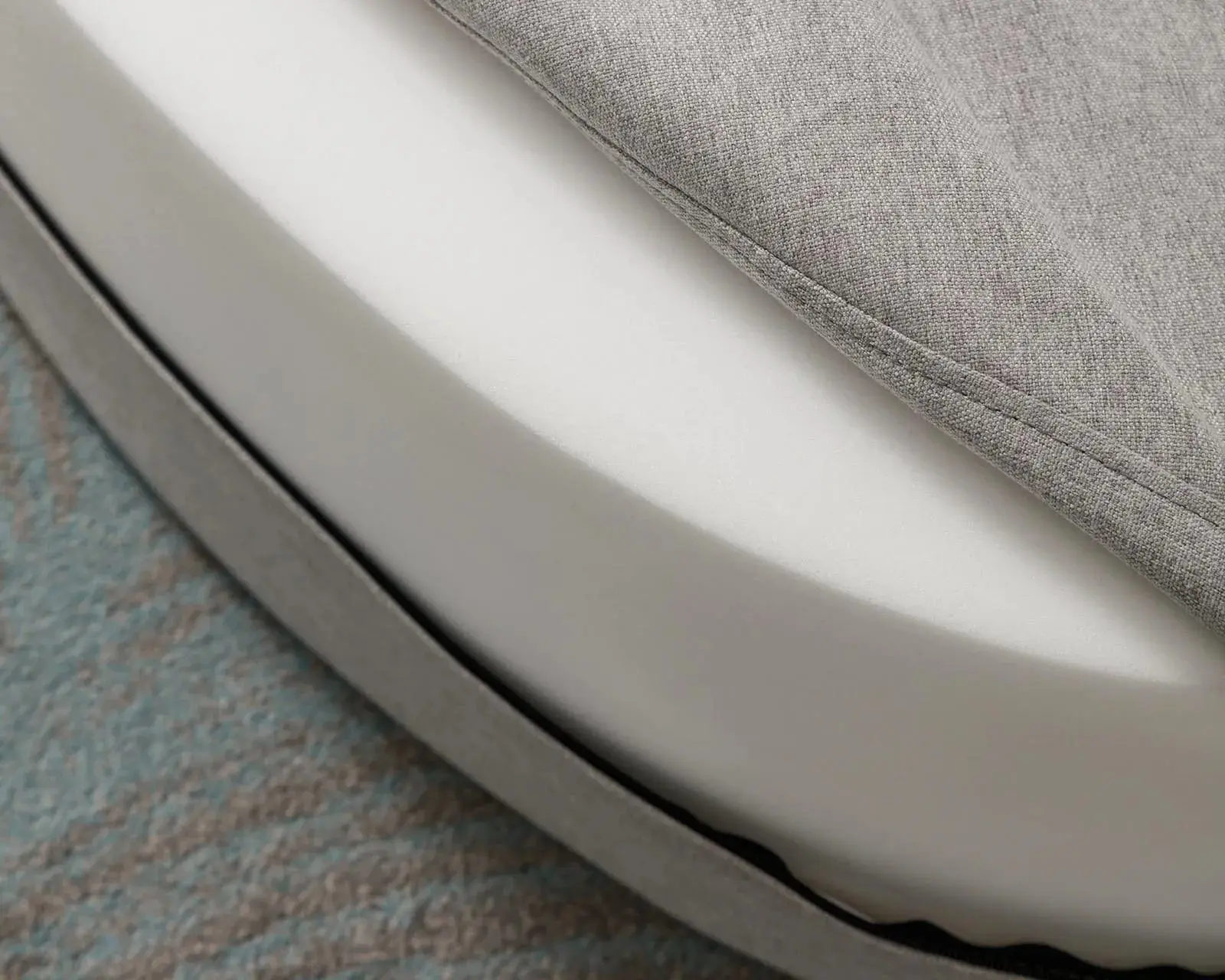 Modern Oval Convertible Futon Sofa Bed - Image 6