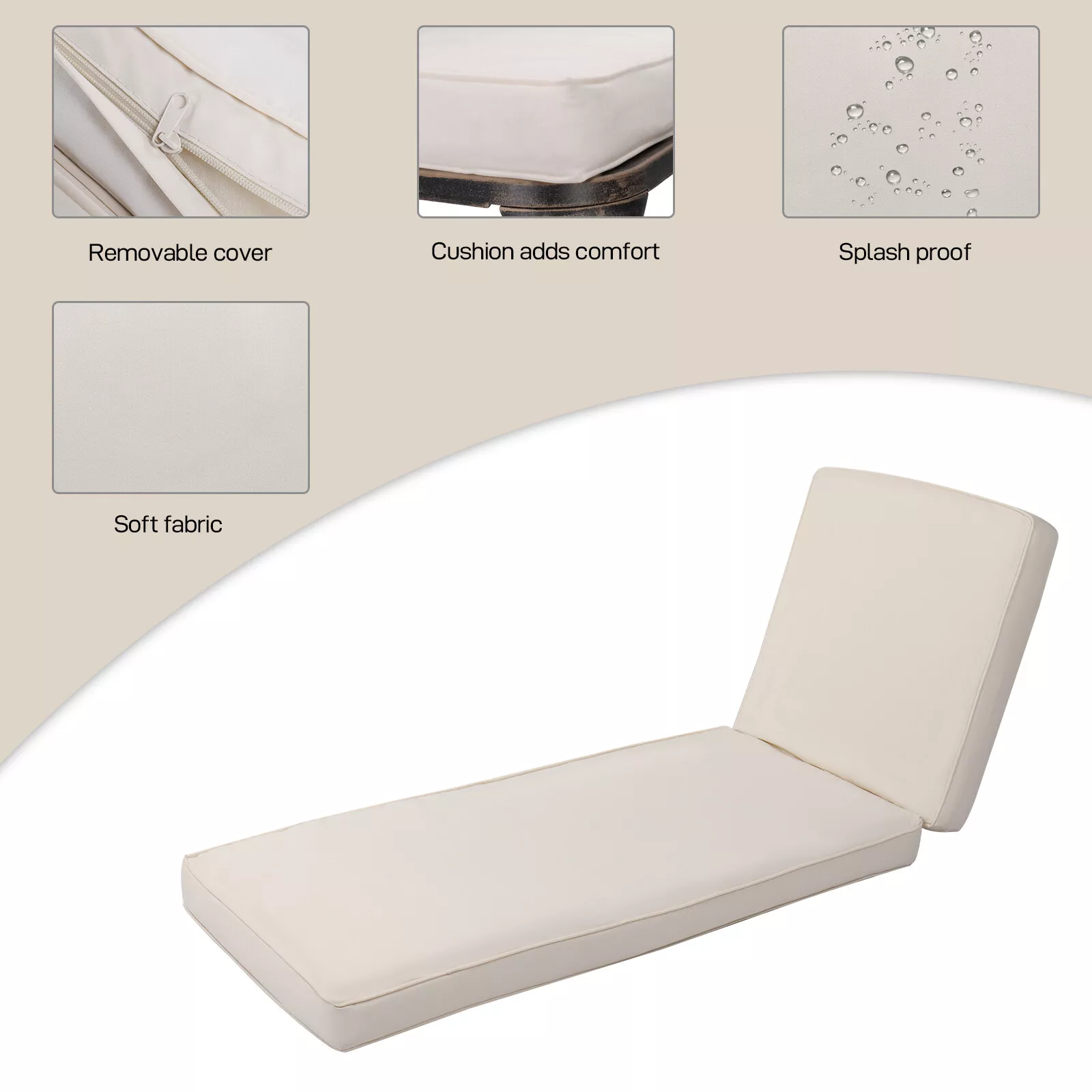 Outdoor Cushion Pool Chaise Lounger - Image 6