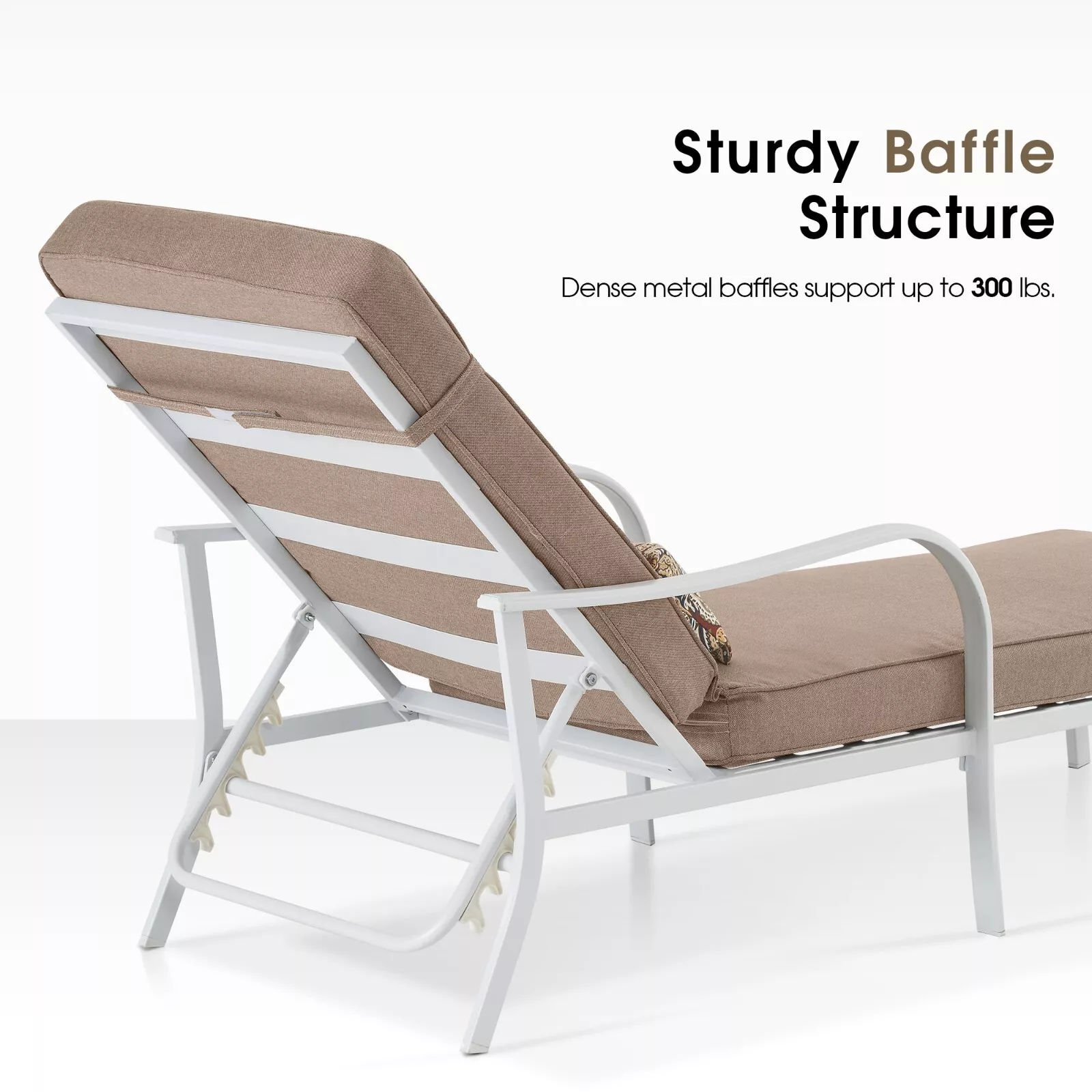 Outdoor Cushioned Pool Chaise Lounger - Image 3