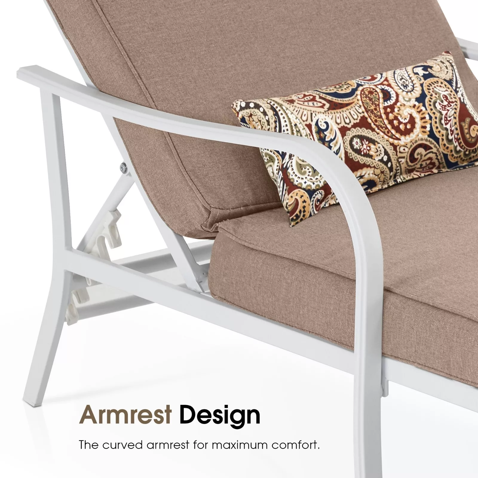 Outdoor Cushioned Pool Chaise Lounger - Image 5