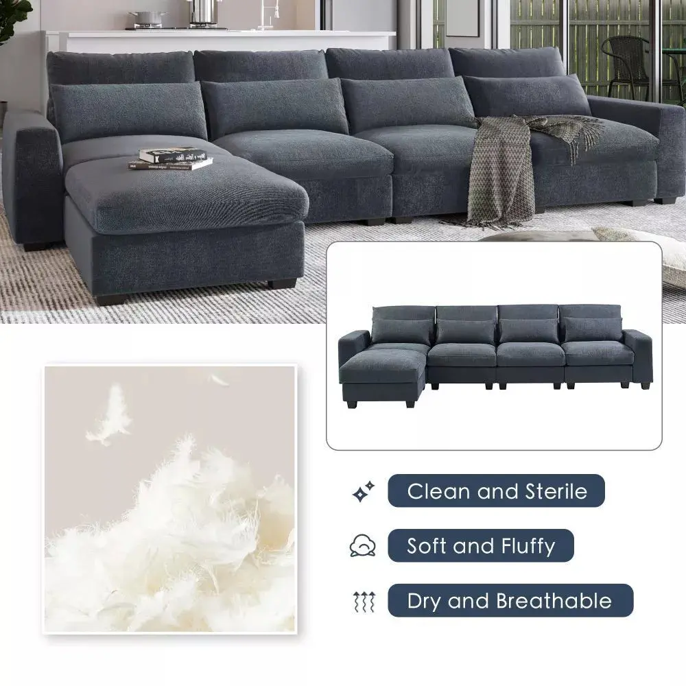 Oversized Modular L Shaped Sectional Couch - Image 6