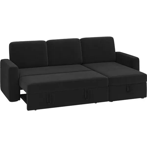 Pull Out Convertible L Shaped Sectional Couch - Image 4