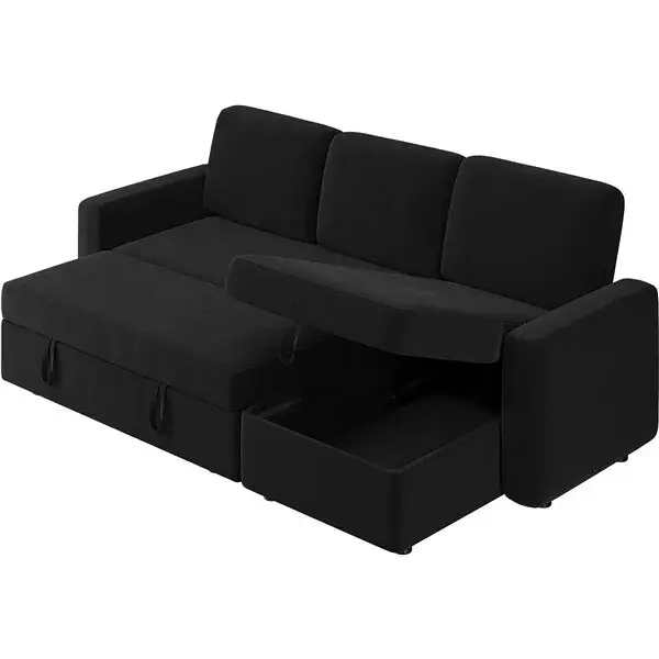 Pull Out Convertible L Shaped Sectional Couch - Image 6
