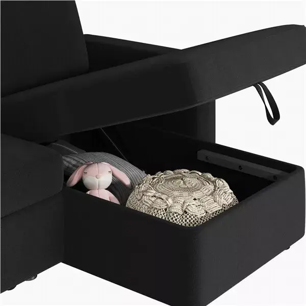 Pull Out Convertible L Shaped Sectional Couch - Image 8