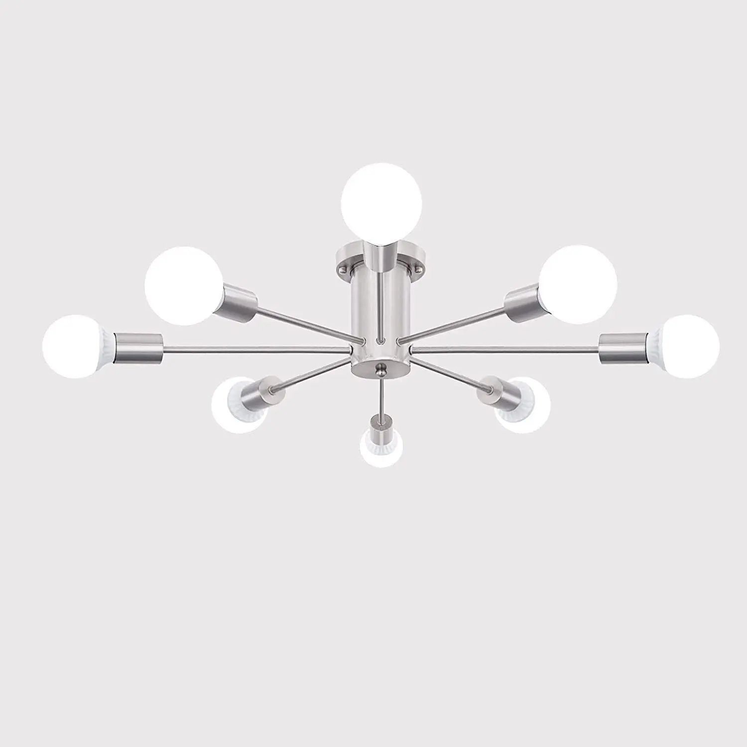 Silver 8 Bulbs Sputnik Dining Room Chandelier - Image 3
