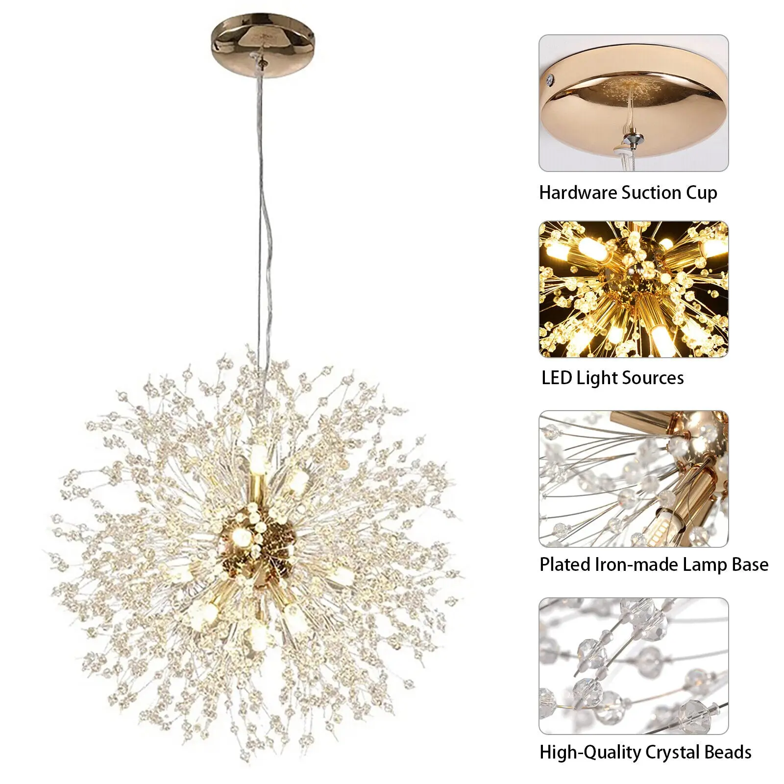 Sparks Sputnik Modern Dining Room Chandelier - Image 3