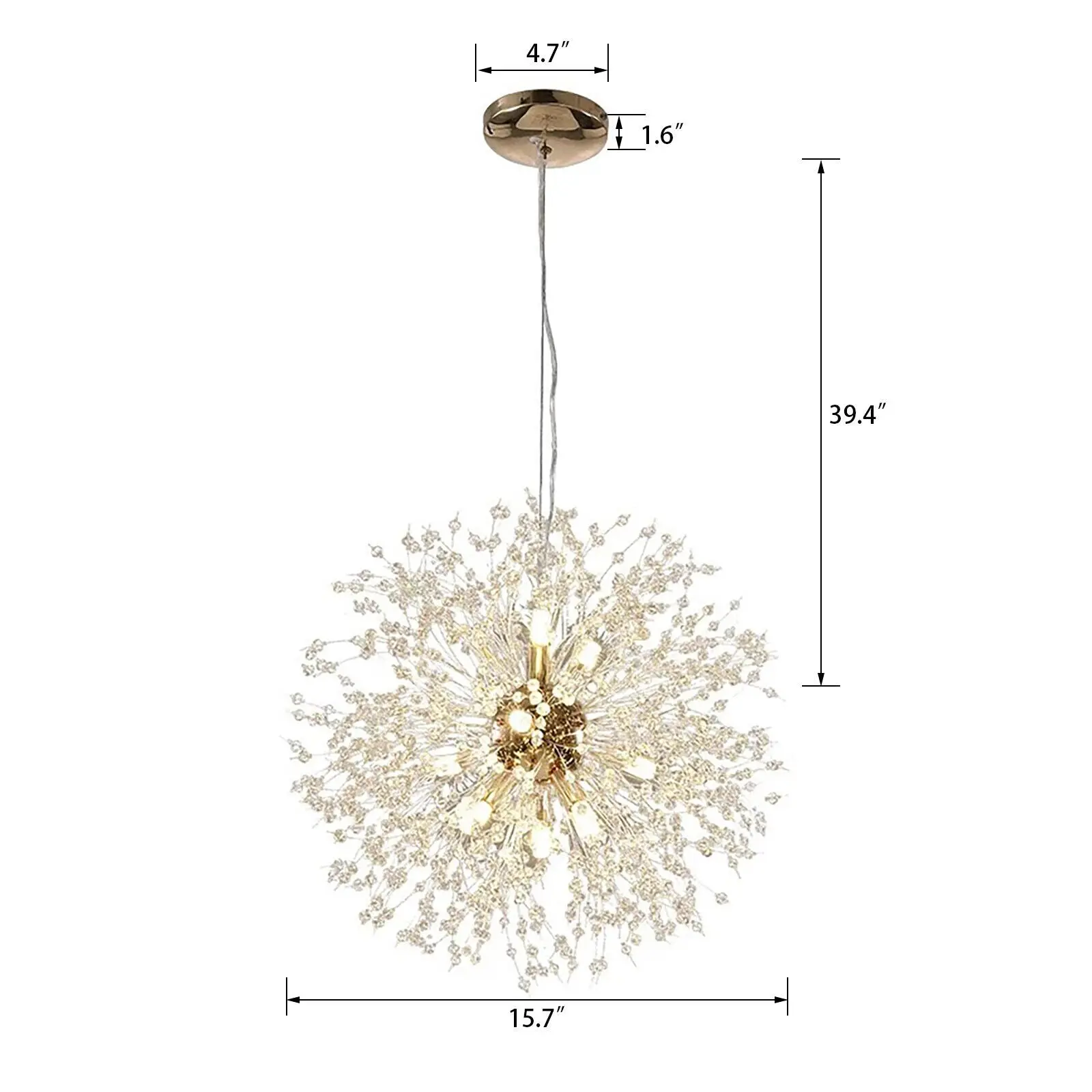 Sparks Sputnik Modern Dining Room Chandelier - Image 6