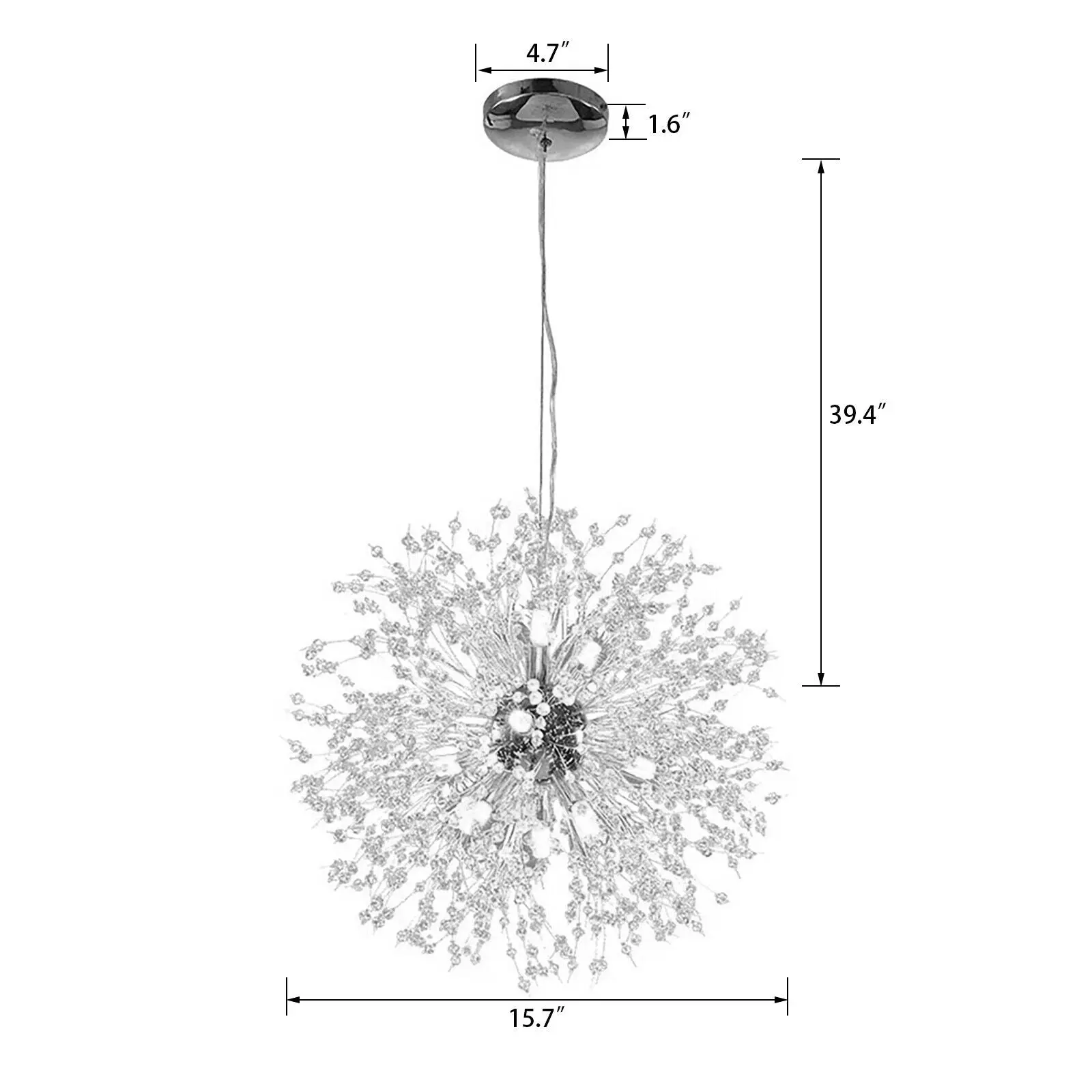Sparks Sputnik Modern Dining Room Chandelier - Image 7