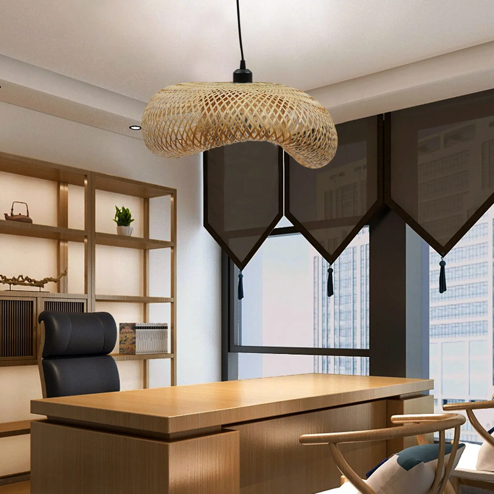Wicker Bamboo Kitchen Pendant Light - Image 7